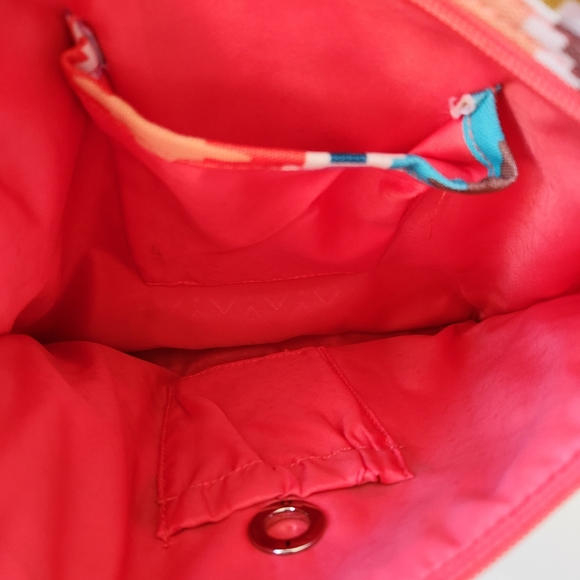 Vera Bradley Hacienda Diamonds Colorful Print Coral Strap Crossbody Bag Purse - Picture 11 of 15
